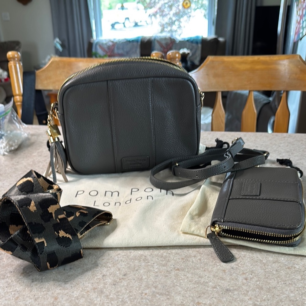 Gray Crossbody Bag